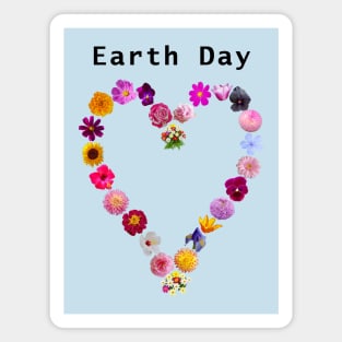 Earth Day Floral Heart Magnet